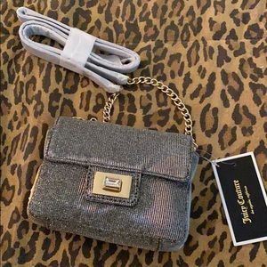 NEW Juicy Couture Grey Sparkley ✨ Mesh Mini purse